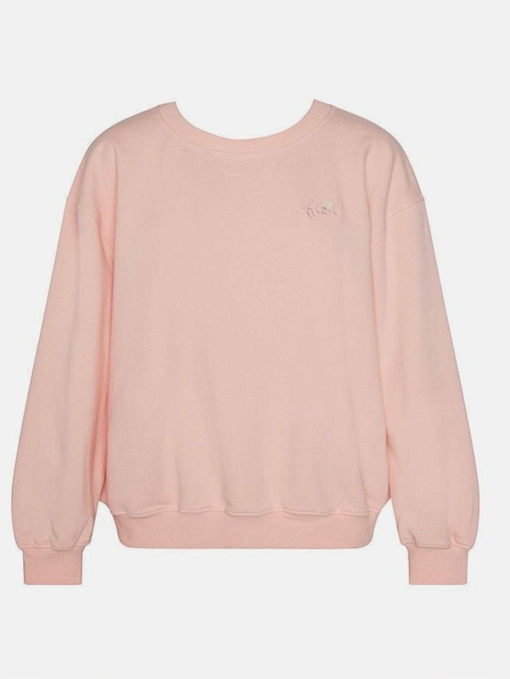 For Love And Lemons Crewneck Oversized Sweatshirt in Blush Pink
